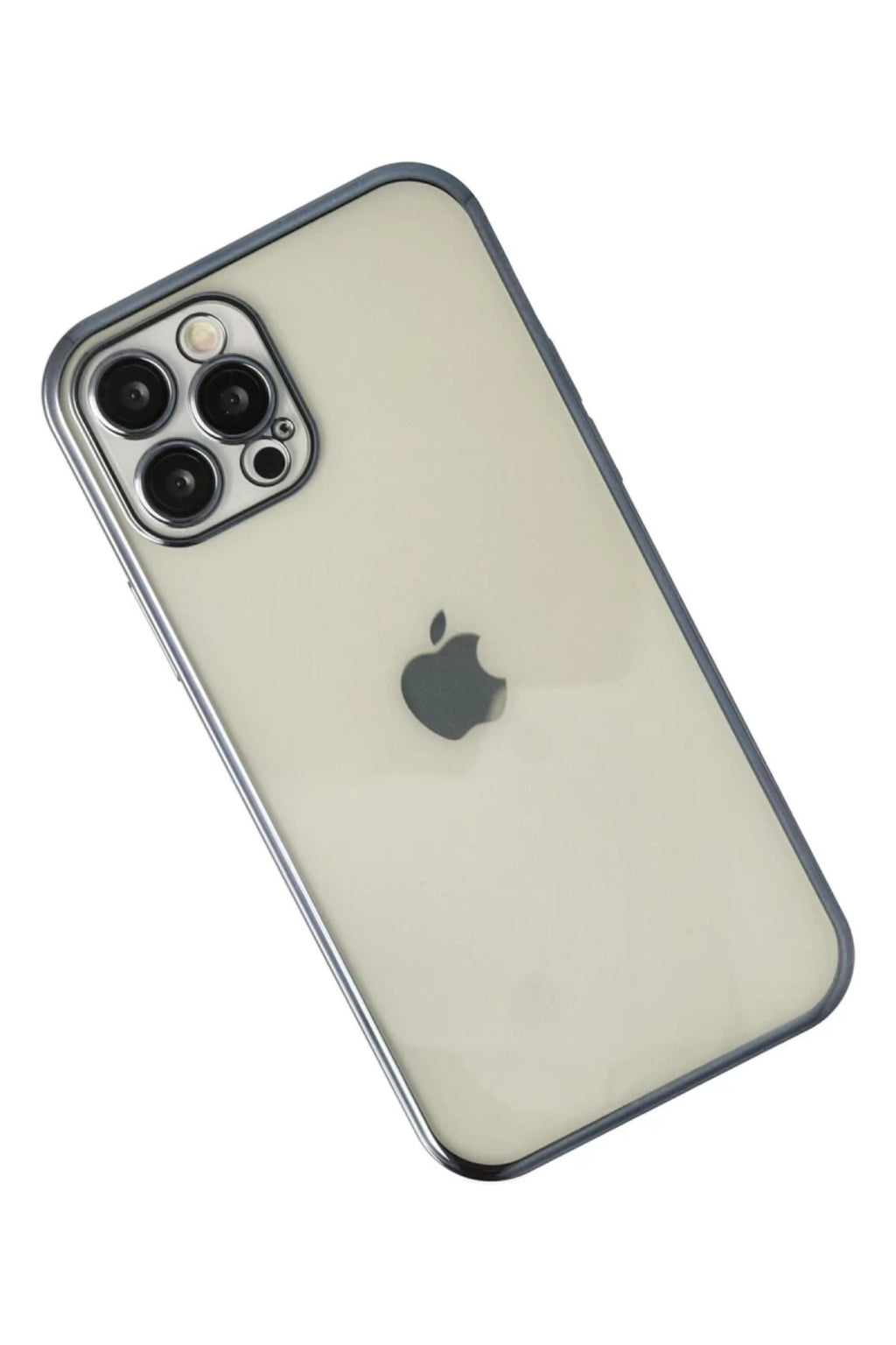 Apple iPhone 12 Pro Uyumlu Kılıf Lensli Silikon - Lacivert