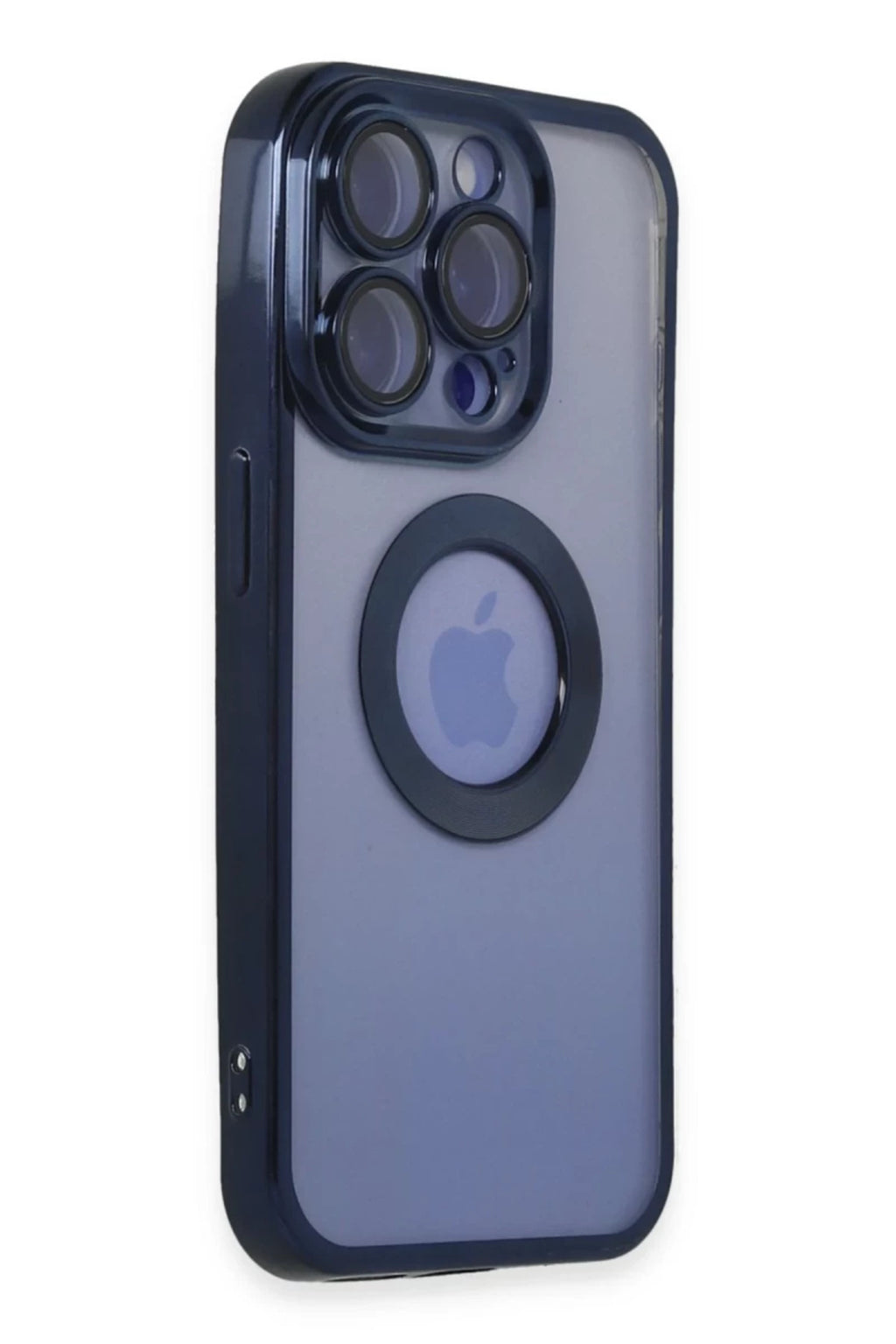 Apple iPhone 15 Pro Max Uyumlu Kılıf Slot Silikon - Lacivert