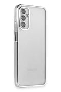Samsung Galaxy M23 Uyumlu Kılıf Lensli Silikon - Gümüş