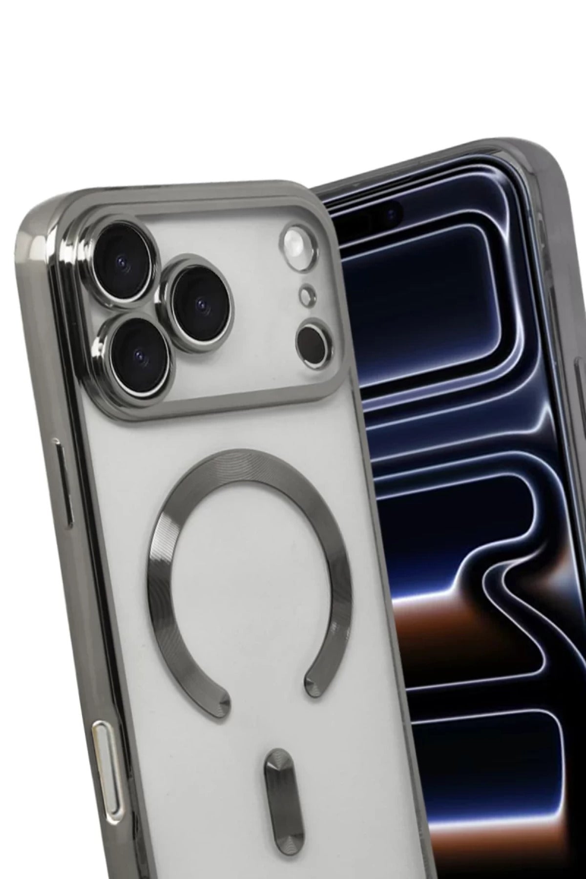 Apple iPhone 17 Pro Max Uyumlu Kross Magneticsafe Kapak - Titan Gri