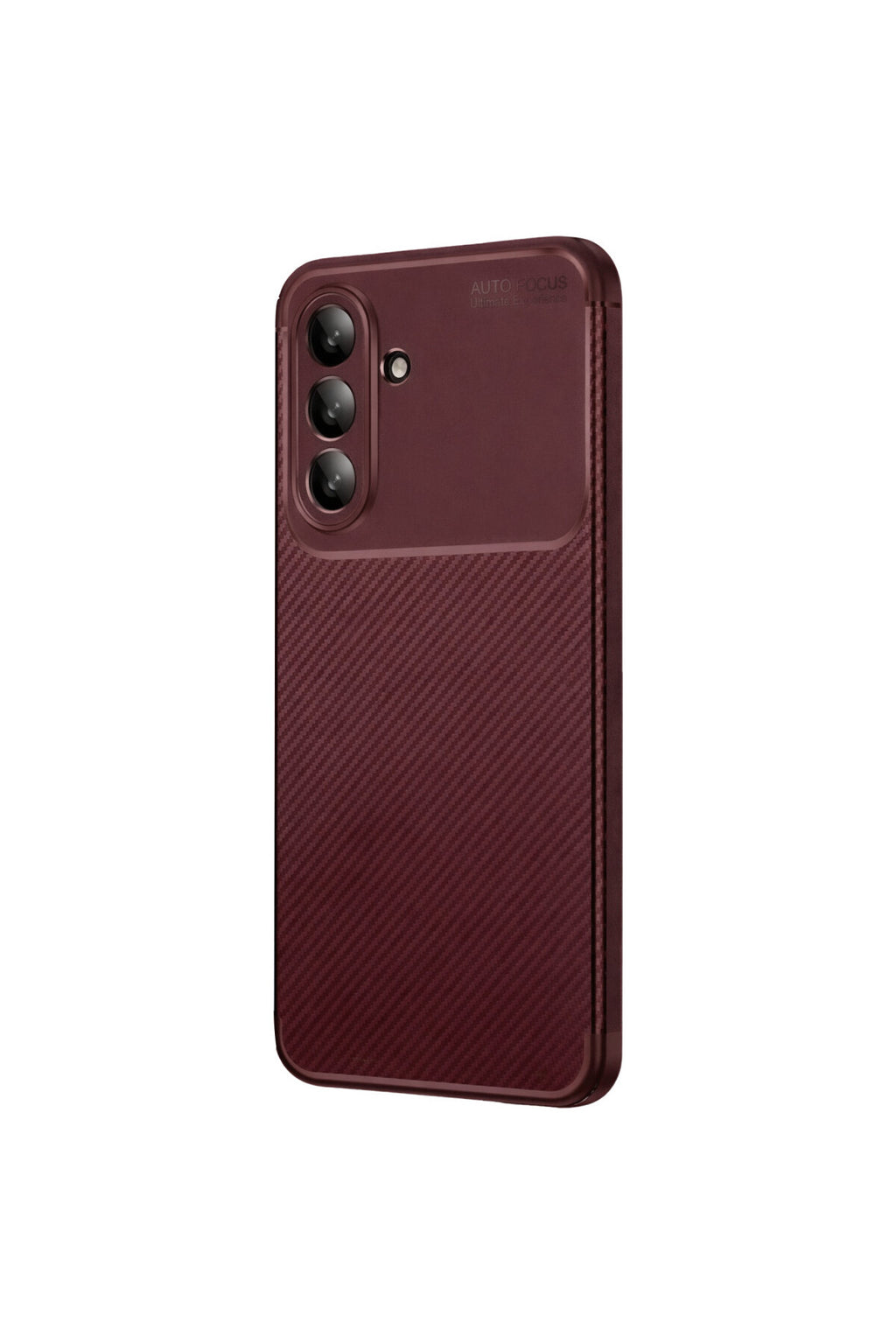 Samsung Galaxy A26 Uyumlu Kılıf Auto Focus Karbon Kapak - Bordo