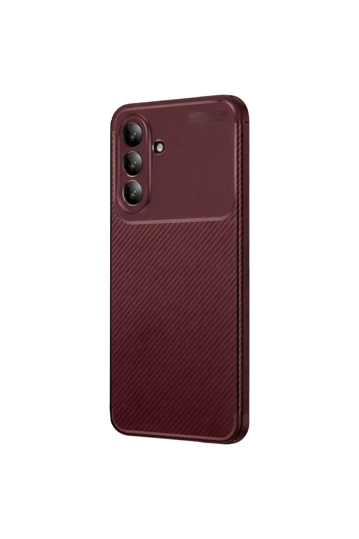 Samsung Galaxy A26 Uyumlu Kılıf Auto Focus Karbon Kapak - Bordo