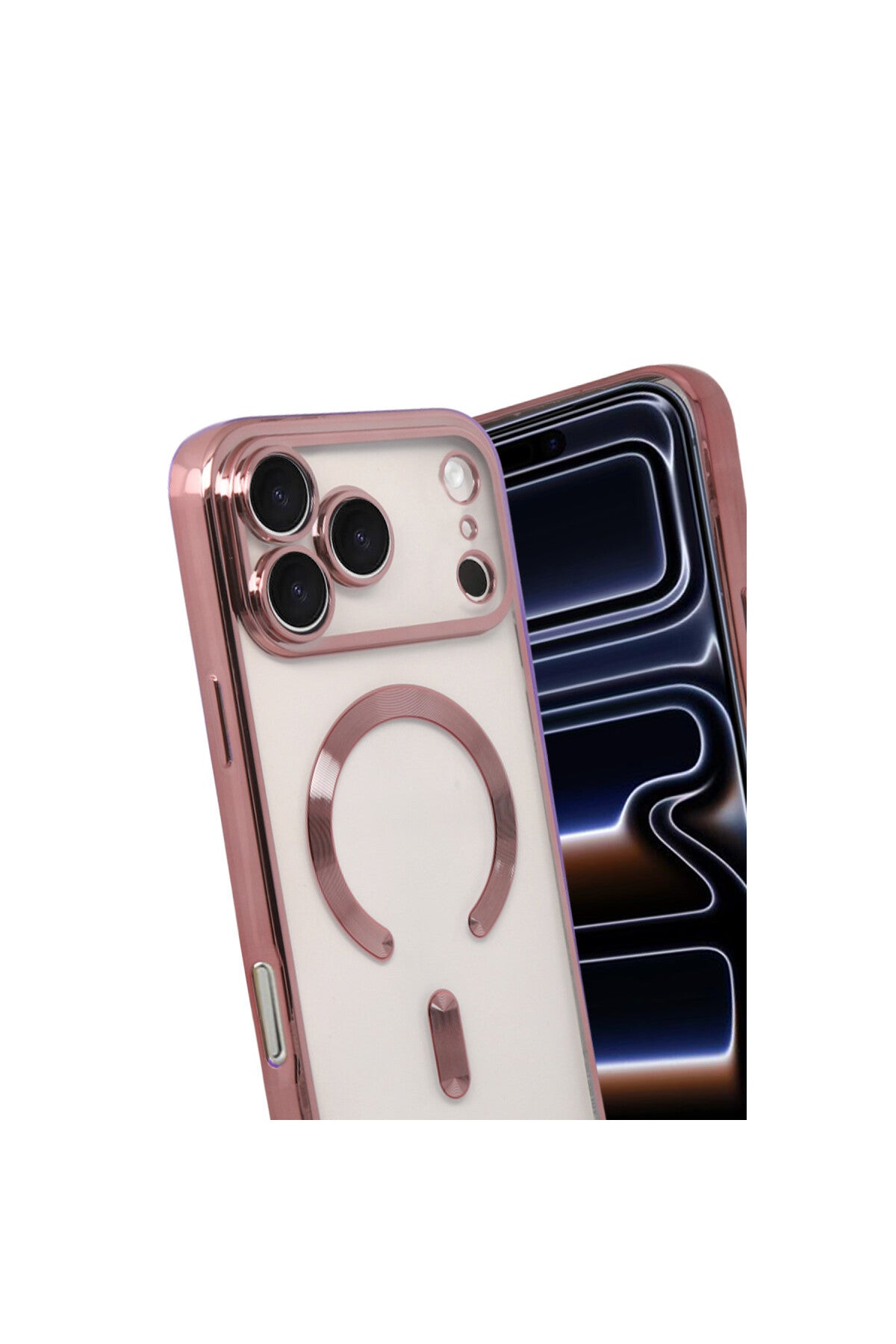 Apple iPhone 17 Pro Max Uyumlu Kross Magneticsafe Kapak - Rose