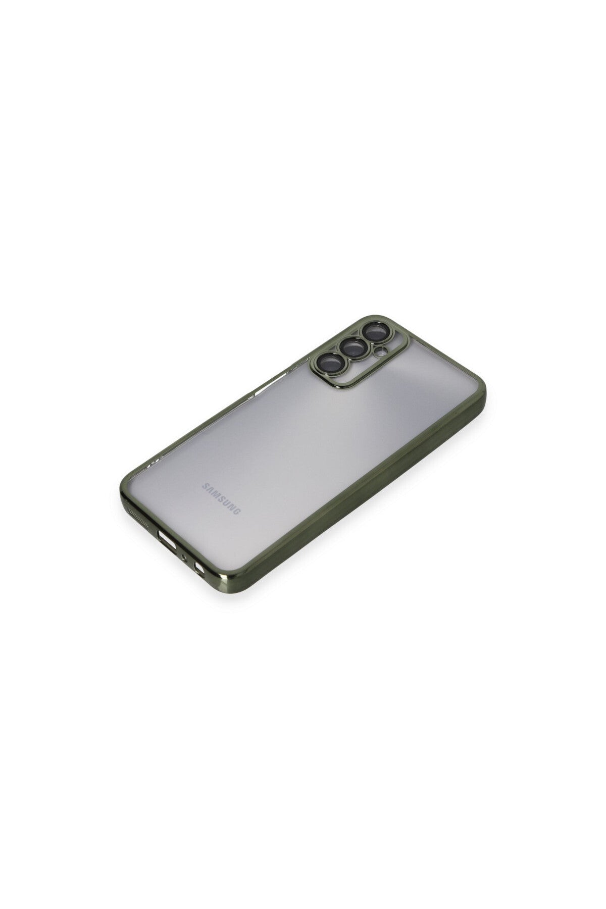 Samsung Galaxy A05S Uyumlu Kılıf Lensli Silikon - Yeşil
