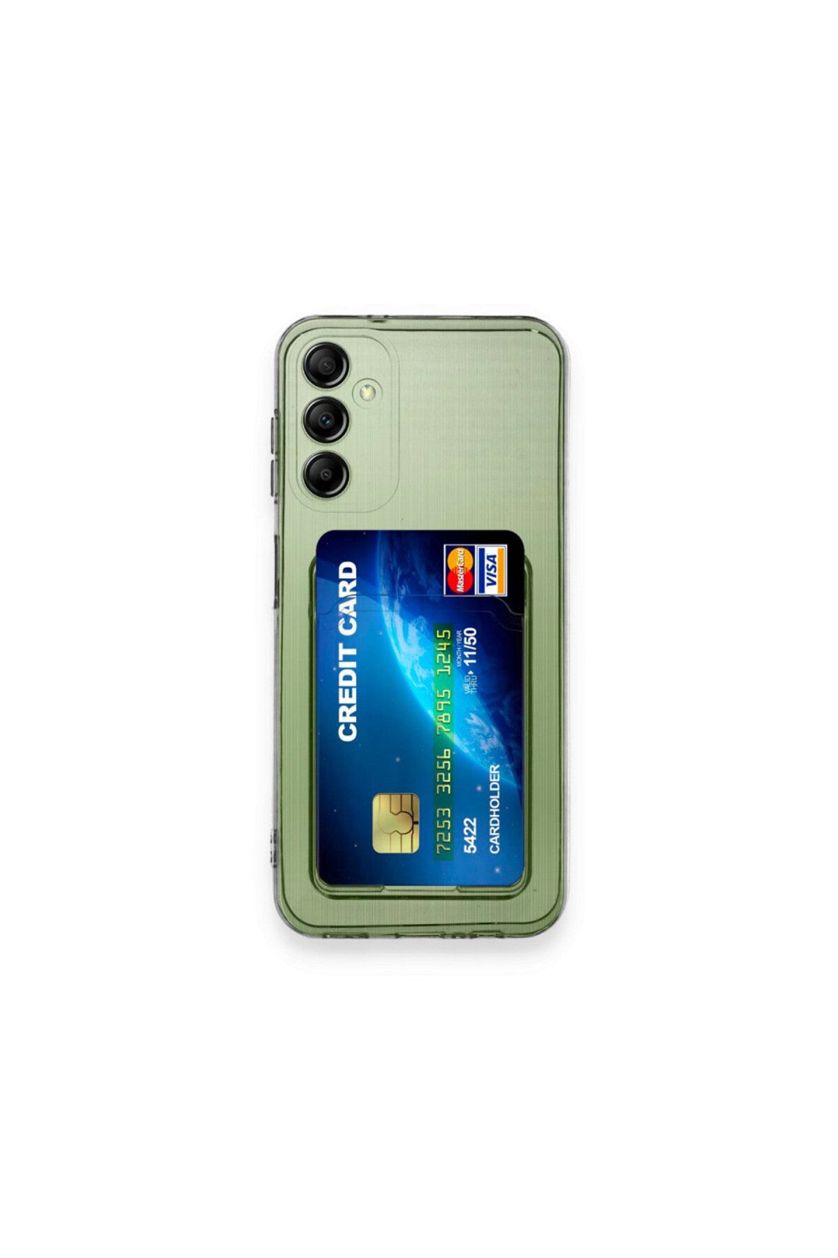 Samsung Galaxy A15 4G Uyumlu Kılıf Kart Şeffaf Silikon - Şeffaf