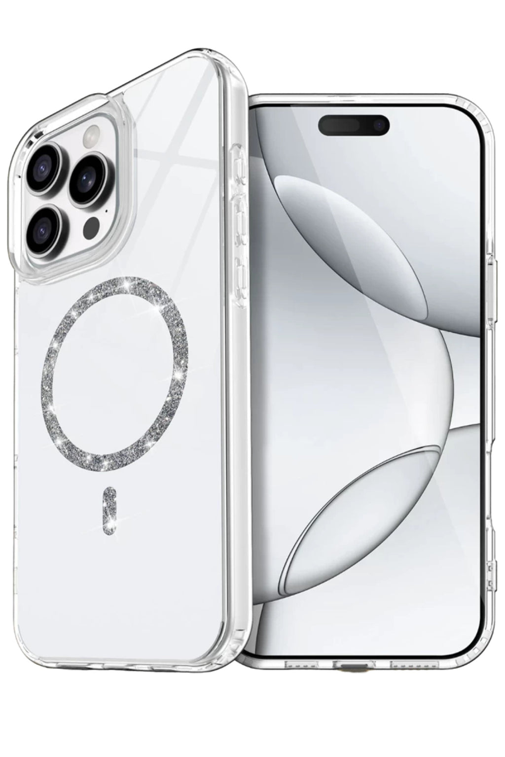 Apple iPhone 15 Pro Max Uyumlu Live Diamond Magsafe Kapak - Şeffaf