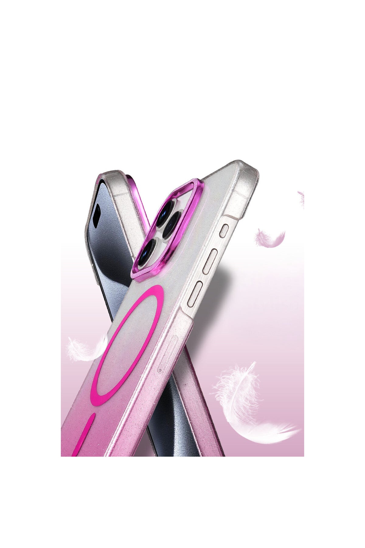 Apple iPhone 14 Pro Max Uyumlu Glossy Magsafe Kapak - Mor
