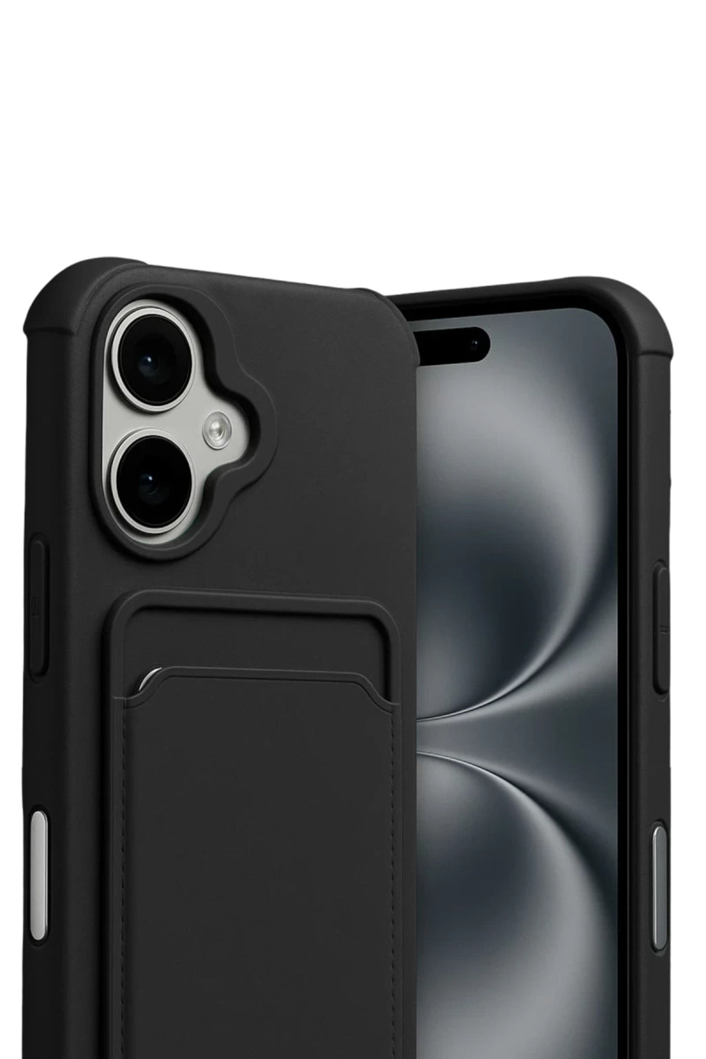 Apple iPhone 17 Uyumlu Kelvin Kartvizitli Silikon - Siyah