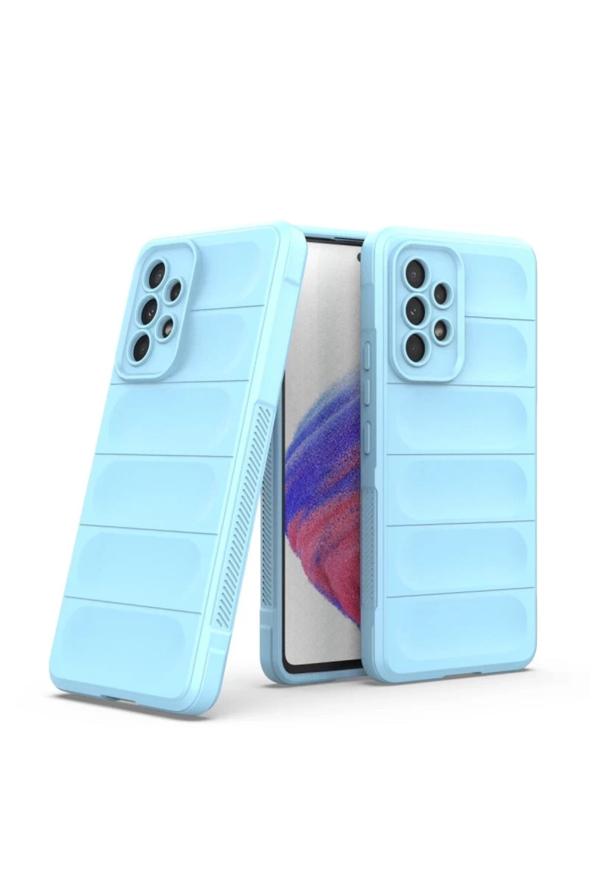 Samsung Galaxy A53 5G Uyumlu Kılıf Optimum Silikon - Sky Blue