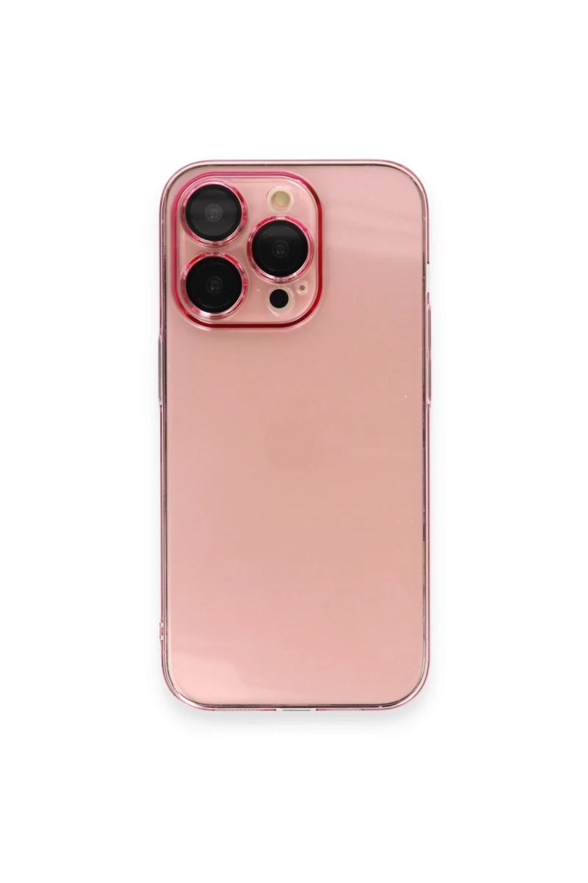 Apple iPhone 13 Pro Max Uyumlu Kılıf Armada Lensli Kapak - Rose Gold
