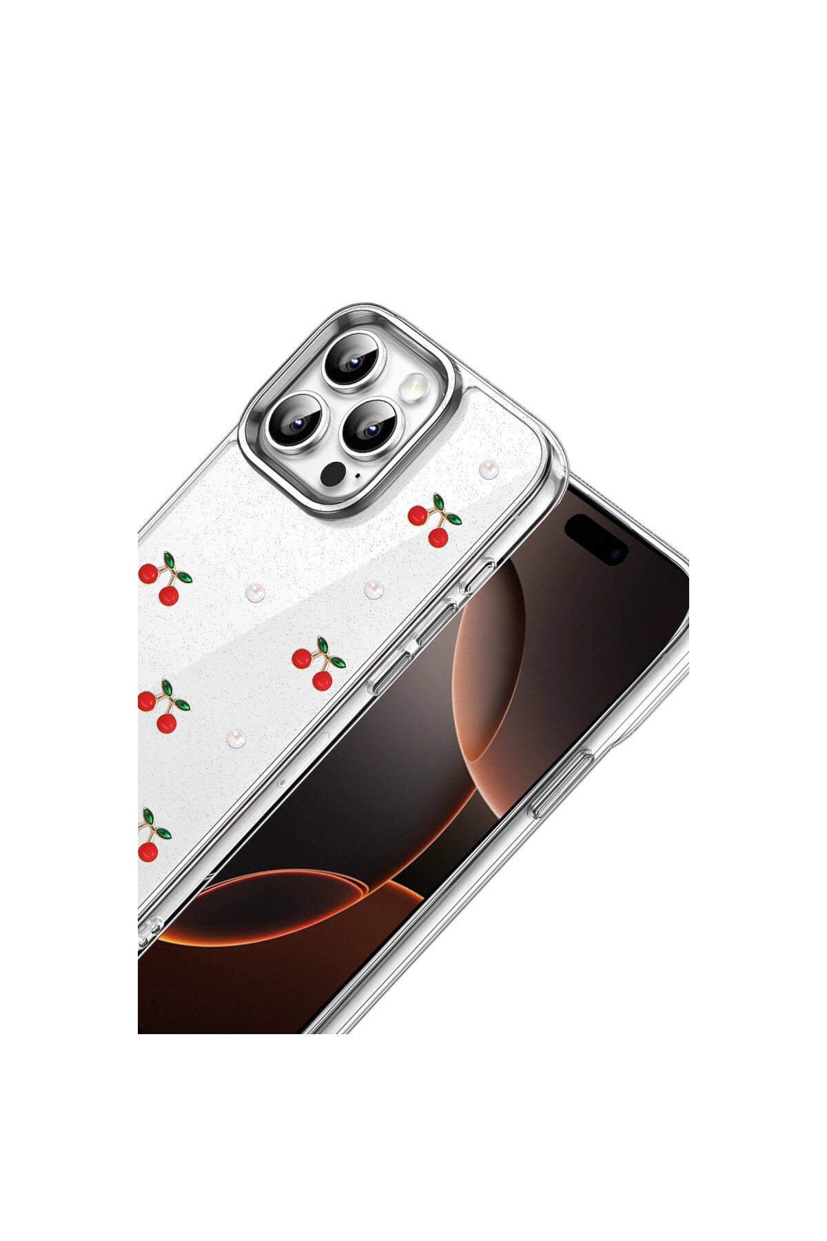 Apple iPhone 15 Pro Max Uyumlu Fiyonk Desenli Kapak - Desen 9