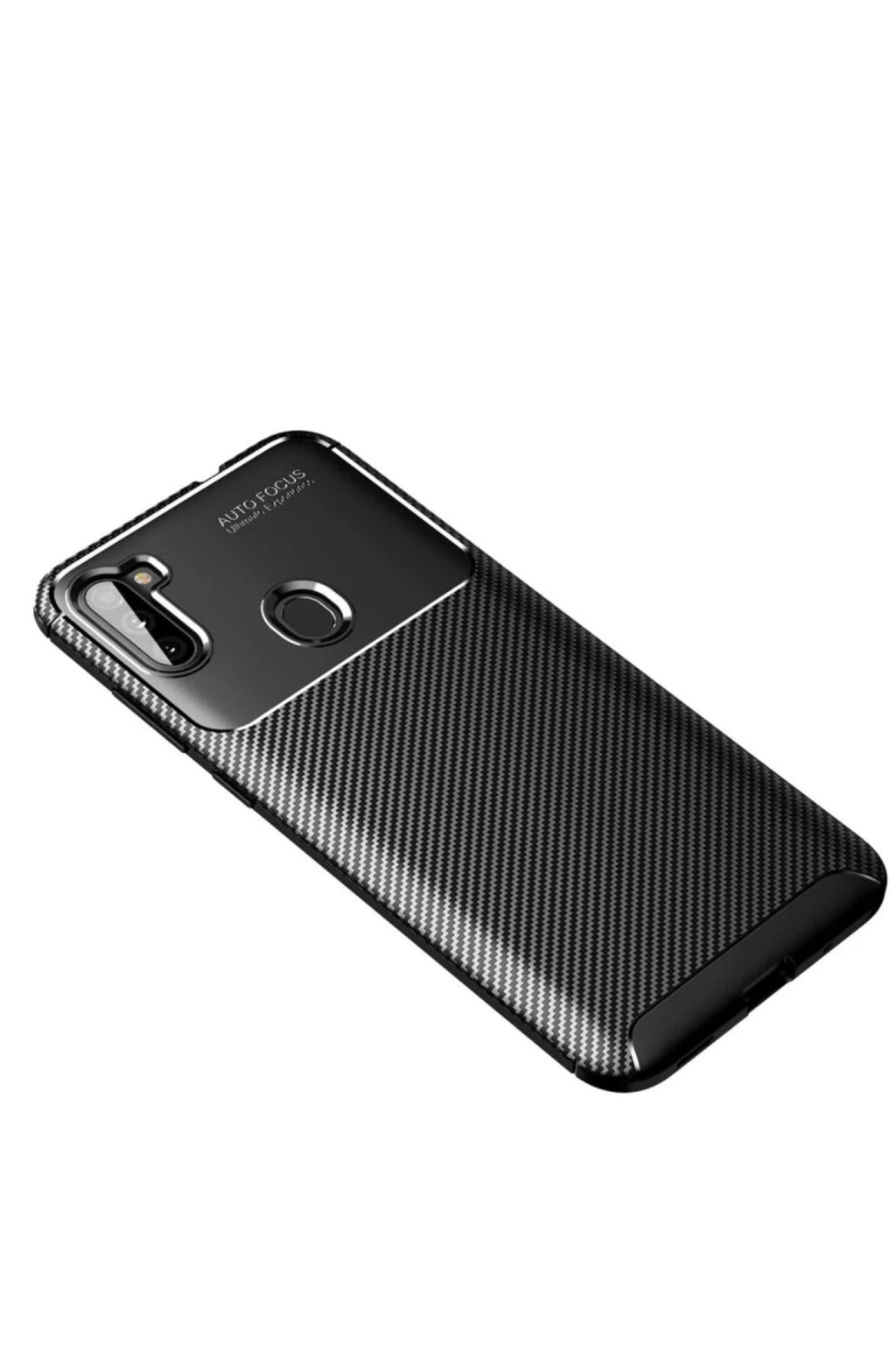 Samsung Galaxy A11 Uyumlu Kılıf Auto Focus Karbon Kapak - Siyah
