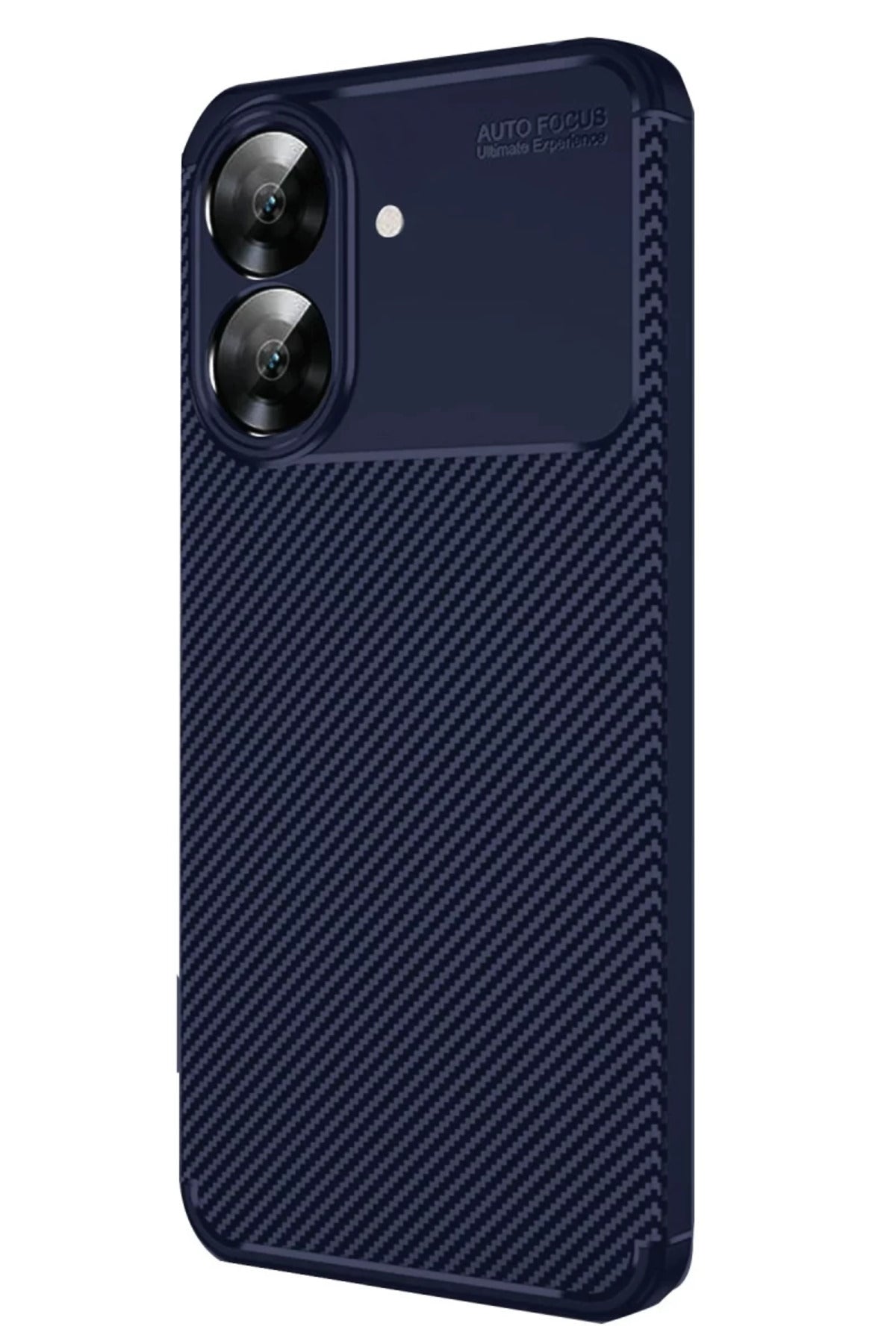 Realme Note 60 Uyumlu Kılıf Auto Focus Karbon Kapak - Lacivert