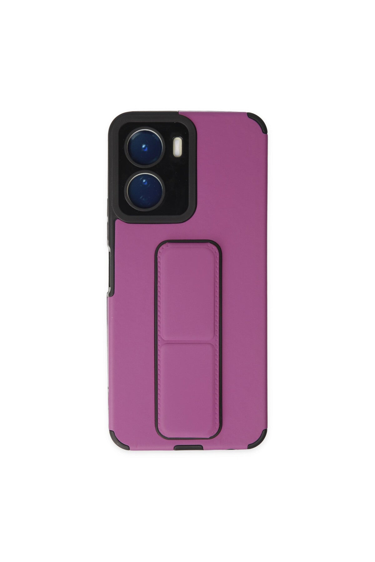 Vivo Y16 Uyumlu Kılıf Mega Standlı Silikon - Mor