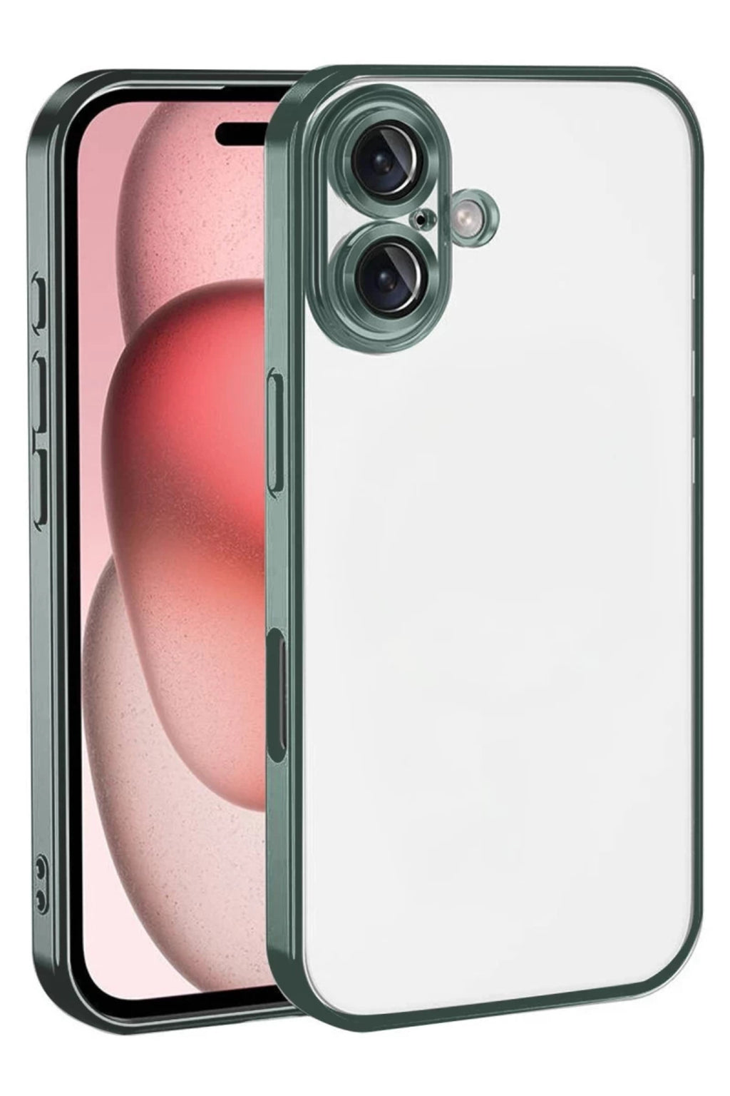 Apple iPhone 17 Uyumlu Lensli Silikon - Yeşil