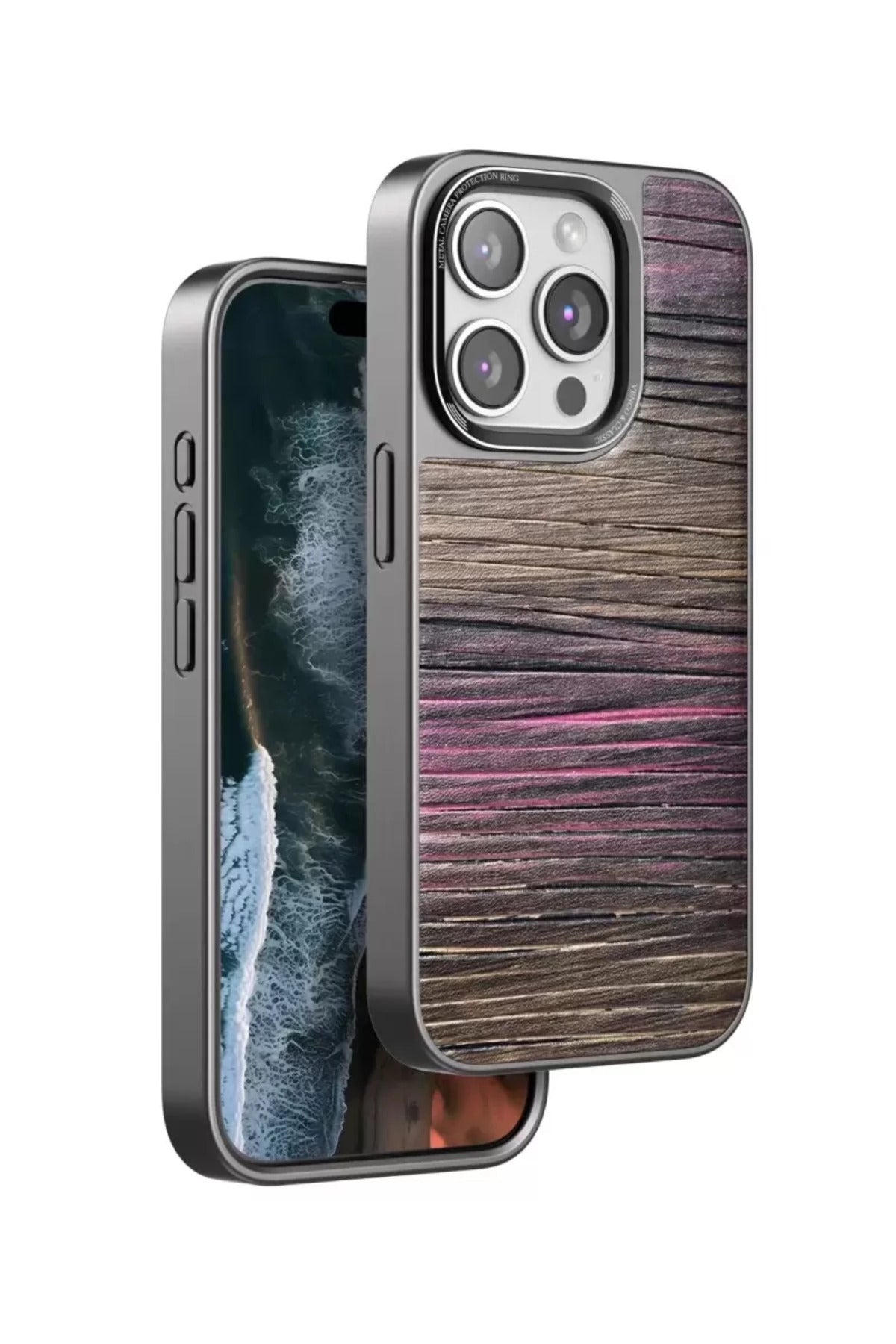 Venco Apple iPhone 15 Pro Max Uyumlu Wave Kapak - Pembe