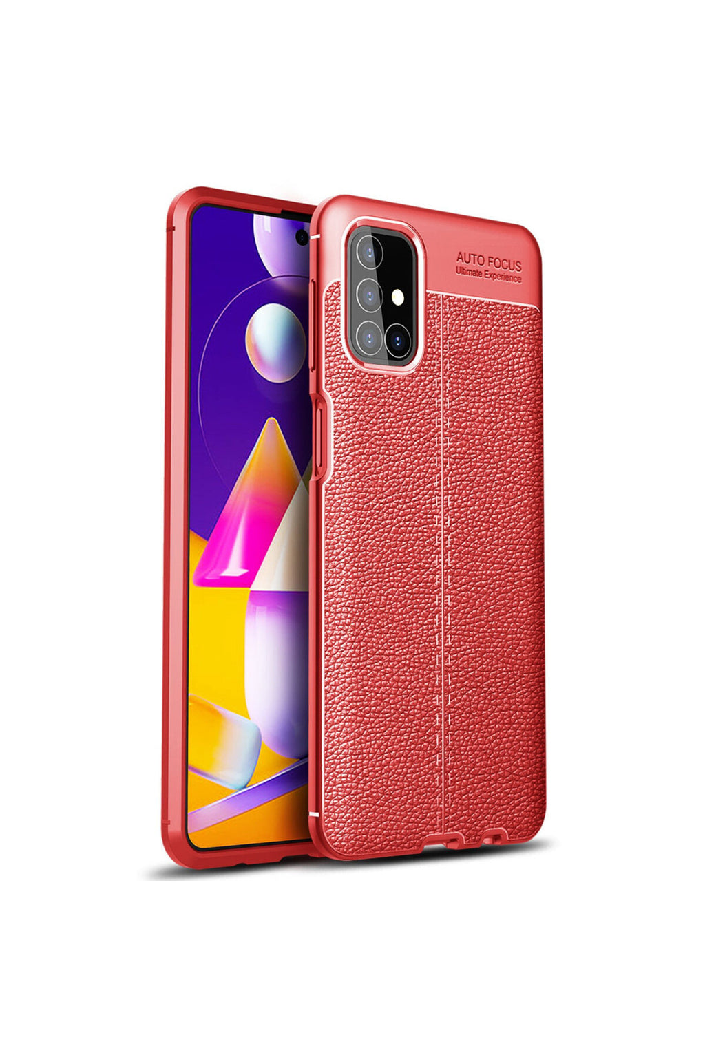 Samsung Galaxy M31S Uyumlu Kılıf Auto Focus Kapak - Kırmızı