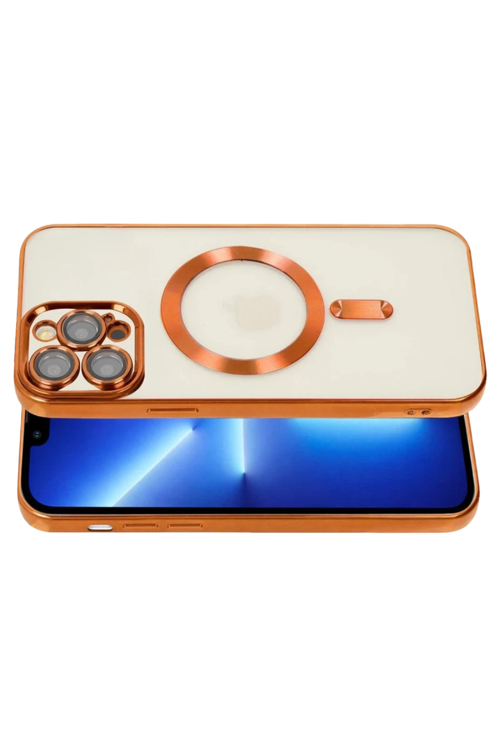 Apple iPhone 13 Pro Uyumlu Kılıf Kross Magneticsafe Kapak - Turuncu