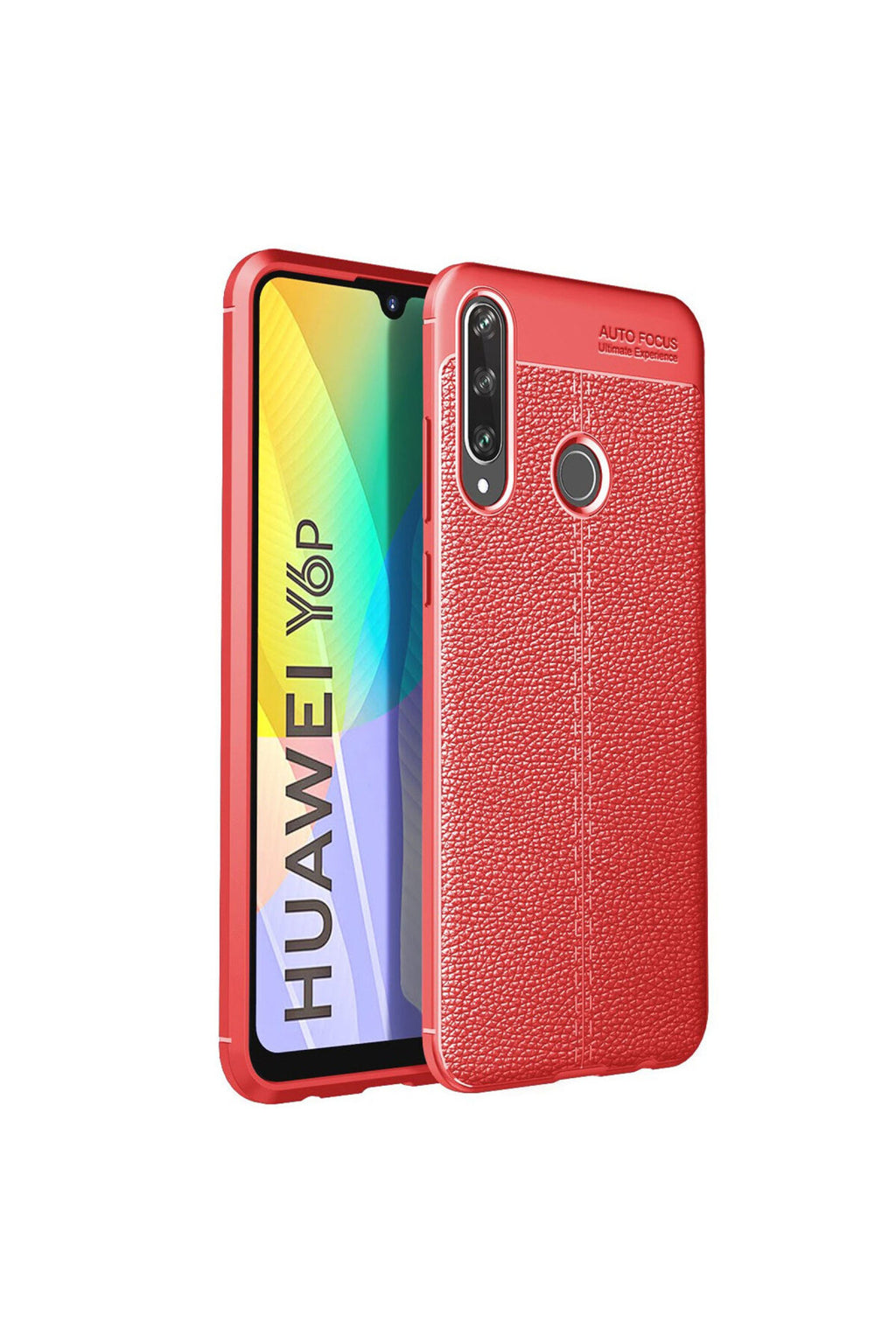 Huawei Y6P Uyumlu Kılıf Auto Focus Kapak - Kırmızı