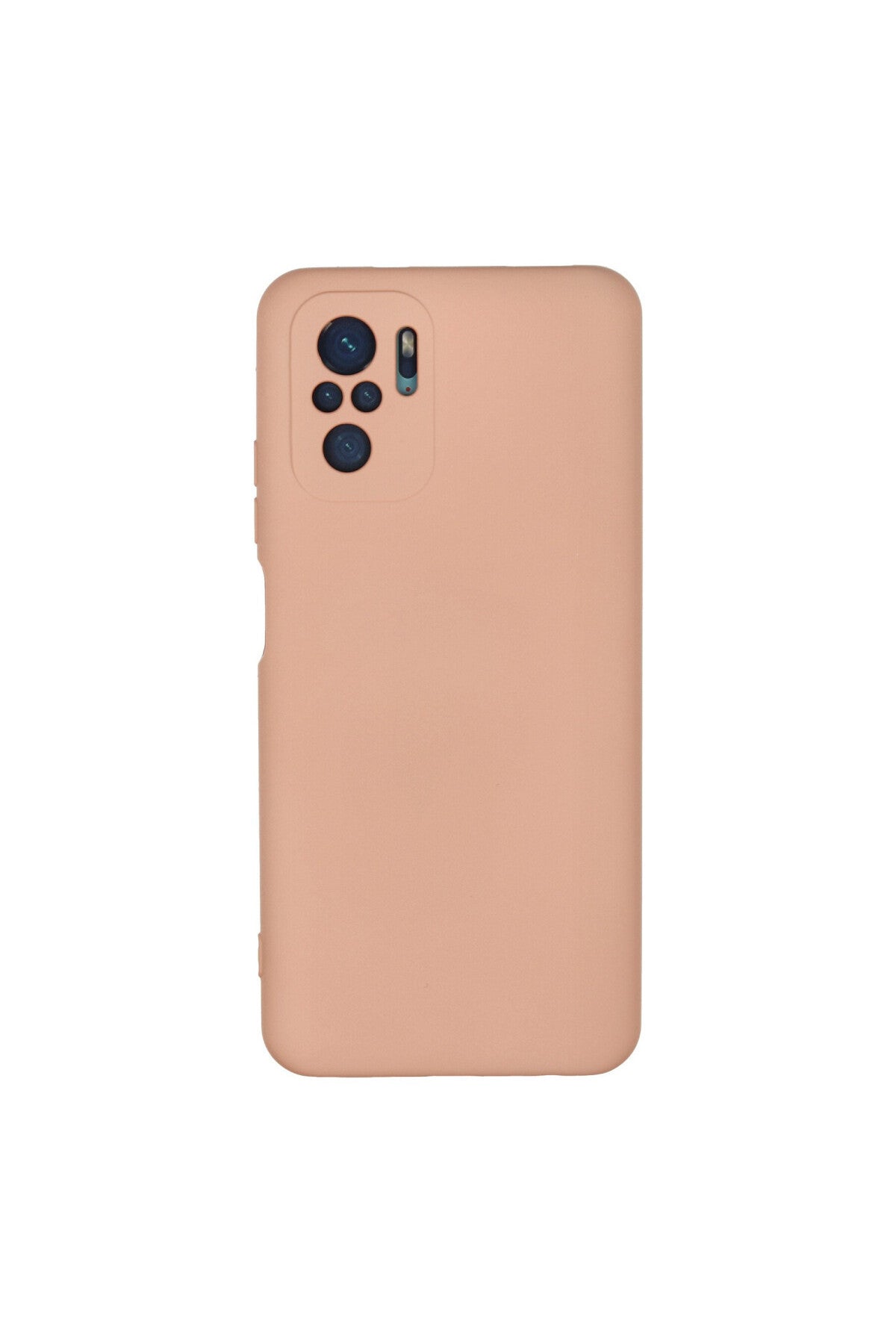 Xiaomi Redmi Note 10 Uyumlu Kılıf Nano içi Kadife Silikon - Pudra