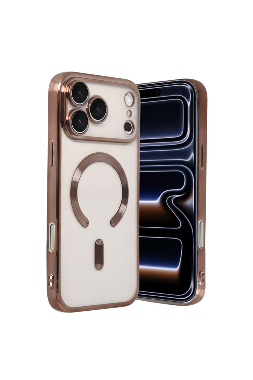 Apple iPhone 17 Pro Max Uyumlu Kross Magneticsafe Kapak - Çöl Titanyum