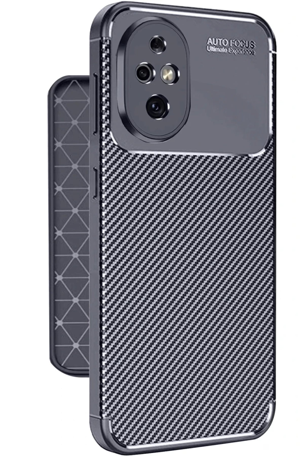 Honor 200 Uyumlu Kılıf Auto Focus Karbon Kapak - Lacivert