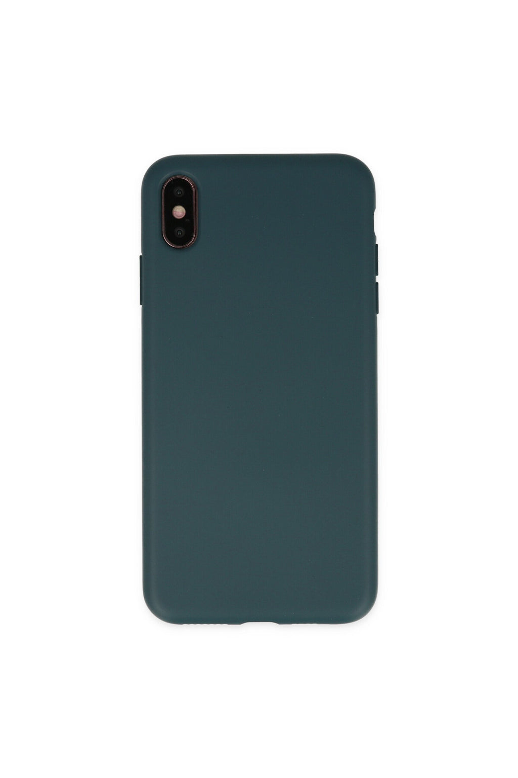 Apple iPhone XS Max Uyumlu Kılıf Nano içi Kadife Silikon - Koyu Yeşil