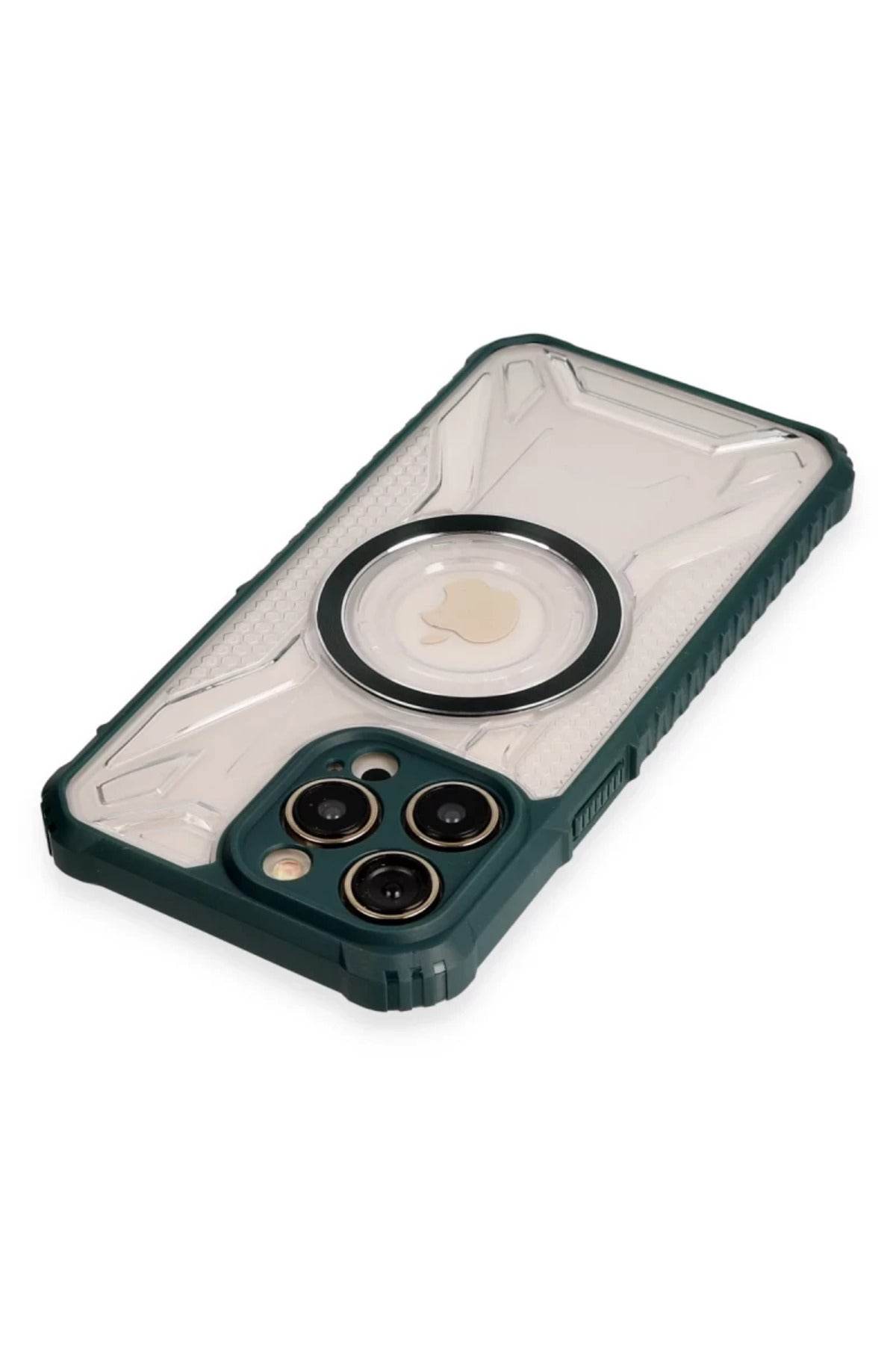 Apple iPhone 13 Pro Uyumlu Kılıf Prag Magneticsafe Kapak - Koyu Yeşil