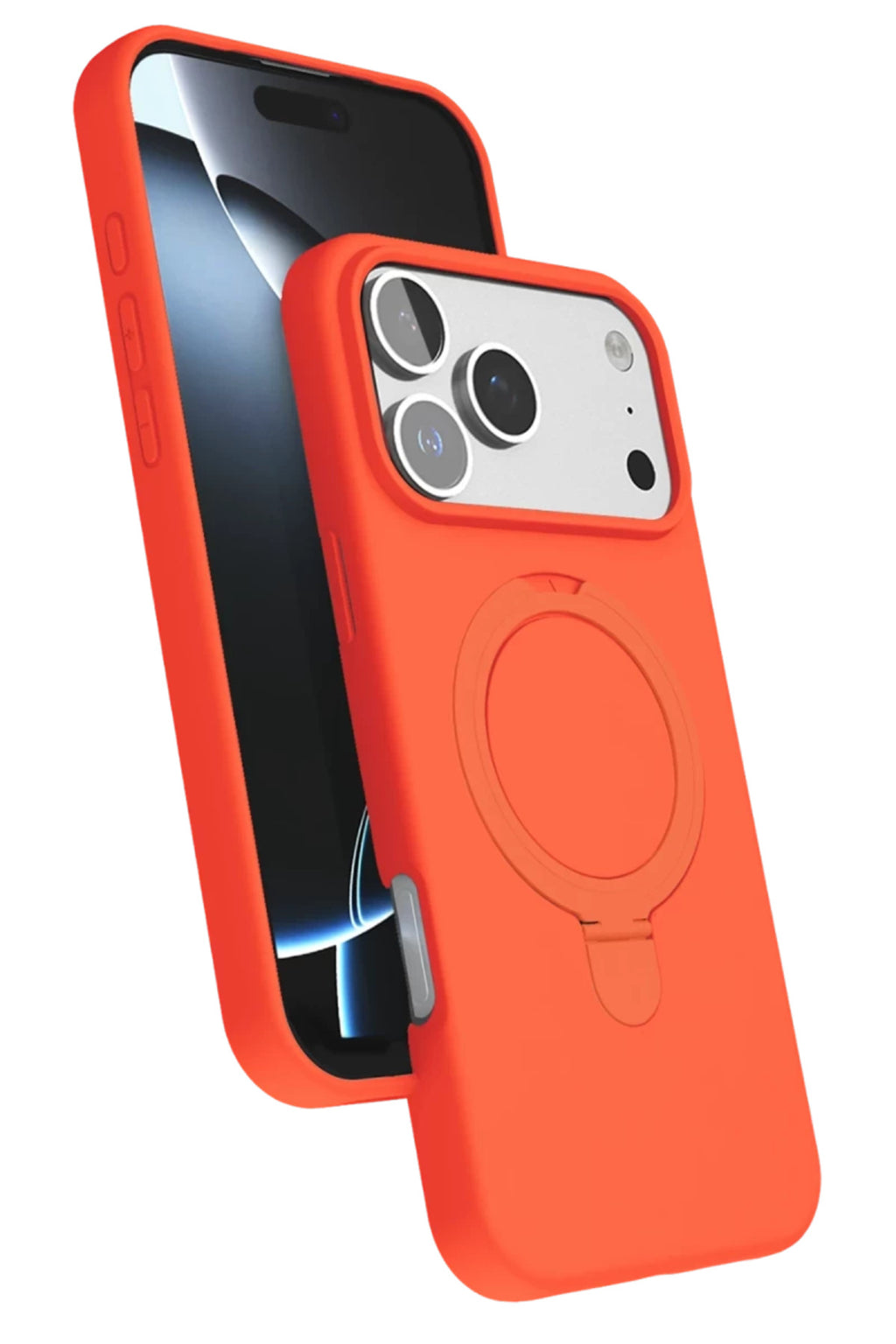 Apple iPhone 17 Pro Uyumlu Regal Magsafe Standlı Kapak - Turuncu