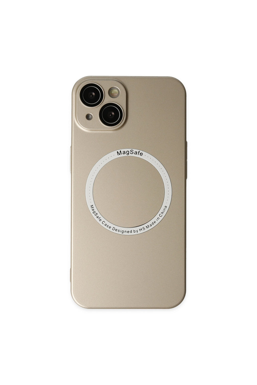 Apple iPhone 14 Plus Uyumlu Kılıf Jack Magneticsafe Lens Silikon - Gold