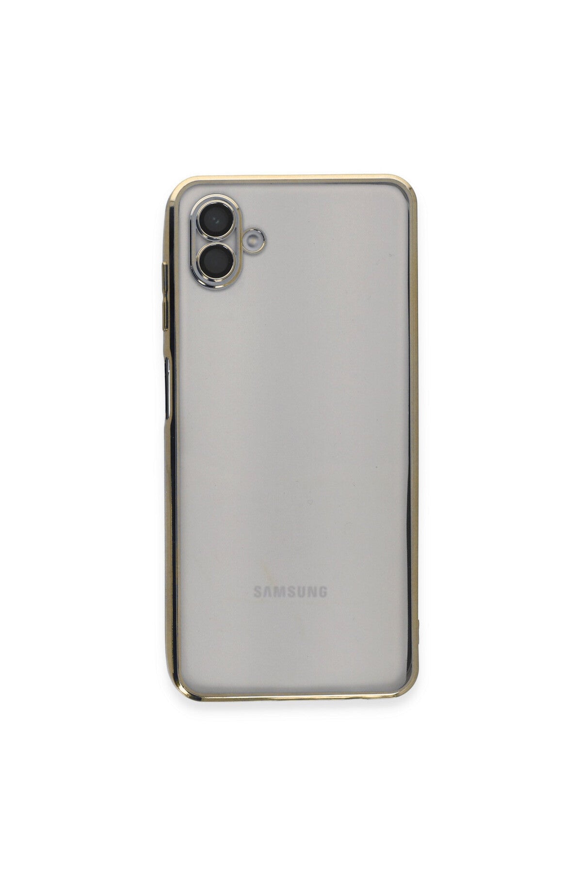 Samsung Galaxy A04 Uyumlu Kılıf Lensli Silikon - Gold