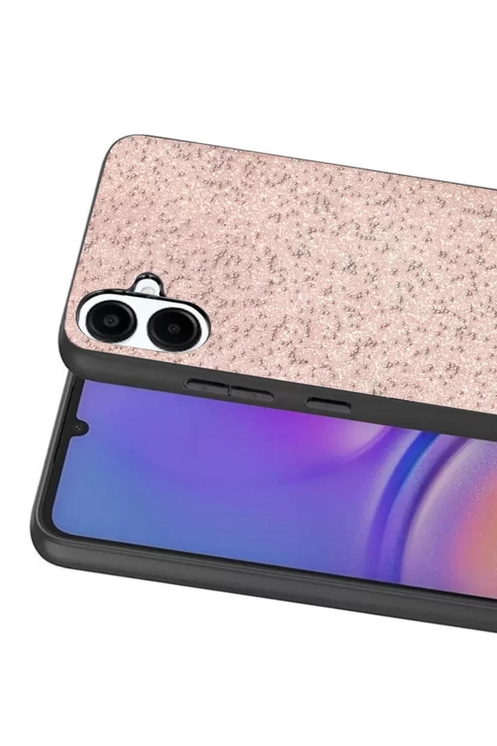 Onegif Samsung Galaxy A07 4G Uyumlu Bright Simli Kapak - Pembe