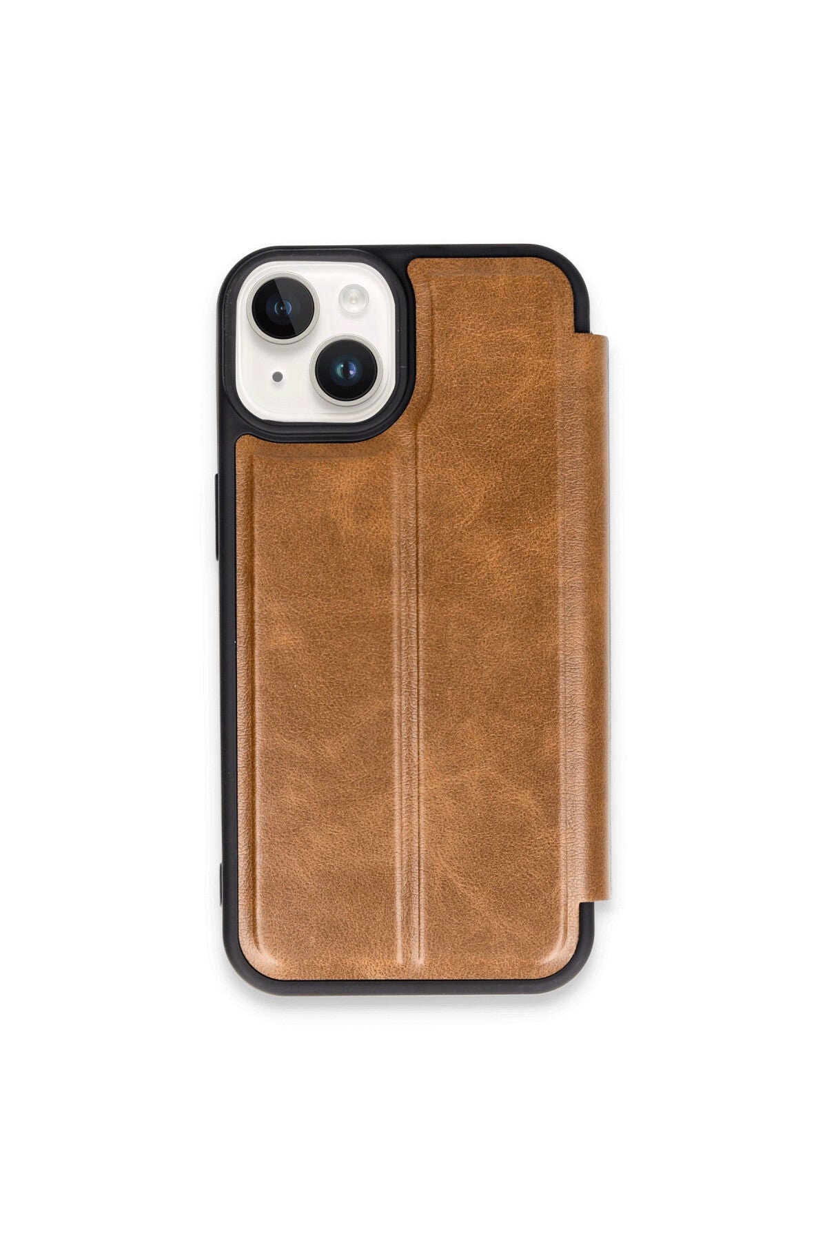 Apple iPhone 14 Uyumlu Kılıf Flip Cover - Taba