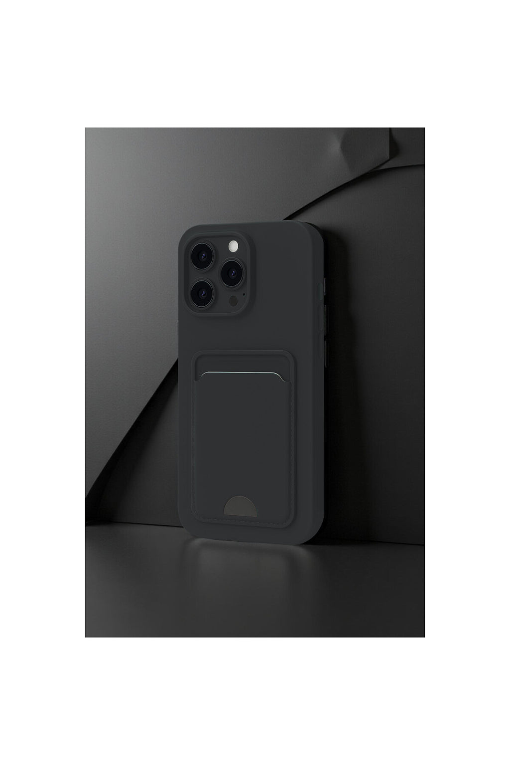 Apple iPhone 16 Pro Max Uyumlu Kılıf Kelvin Kartvizitli Silikon - Derin Mor