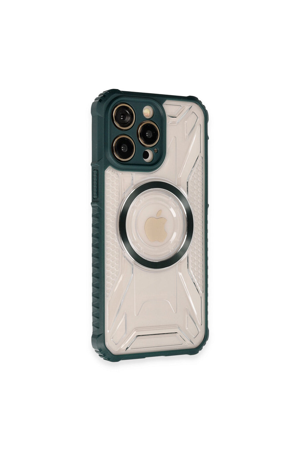 Apple iPhone 14 Pro Max Uyumlu Kılıf Prag Magneticsafe Kapak - Koyu Yeşil