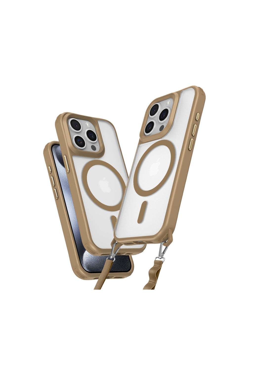 Apple iPhone 14 Pro Max Uyumlu Kılıf Enka Magsafe Silikon Kılıf - Desert