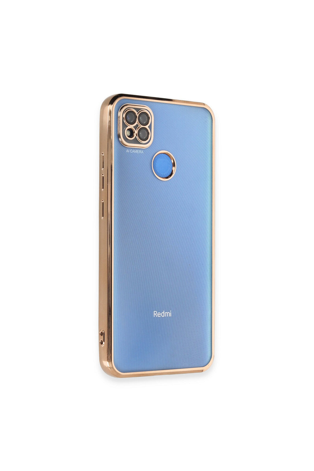 Xiaomi Redmi 9C Uyumlu Kılıf Lensli Silikon - Gold