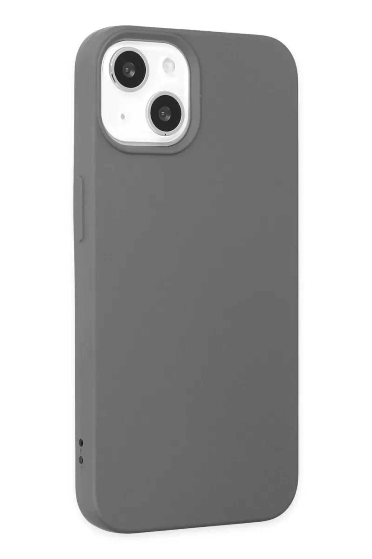 Apple iPhone 14 Uyumlu Kılıf Nano içi Kadife Silikon - Gri