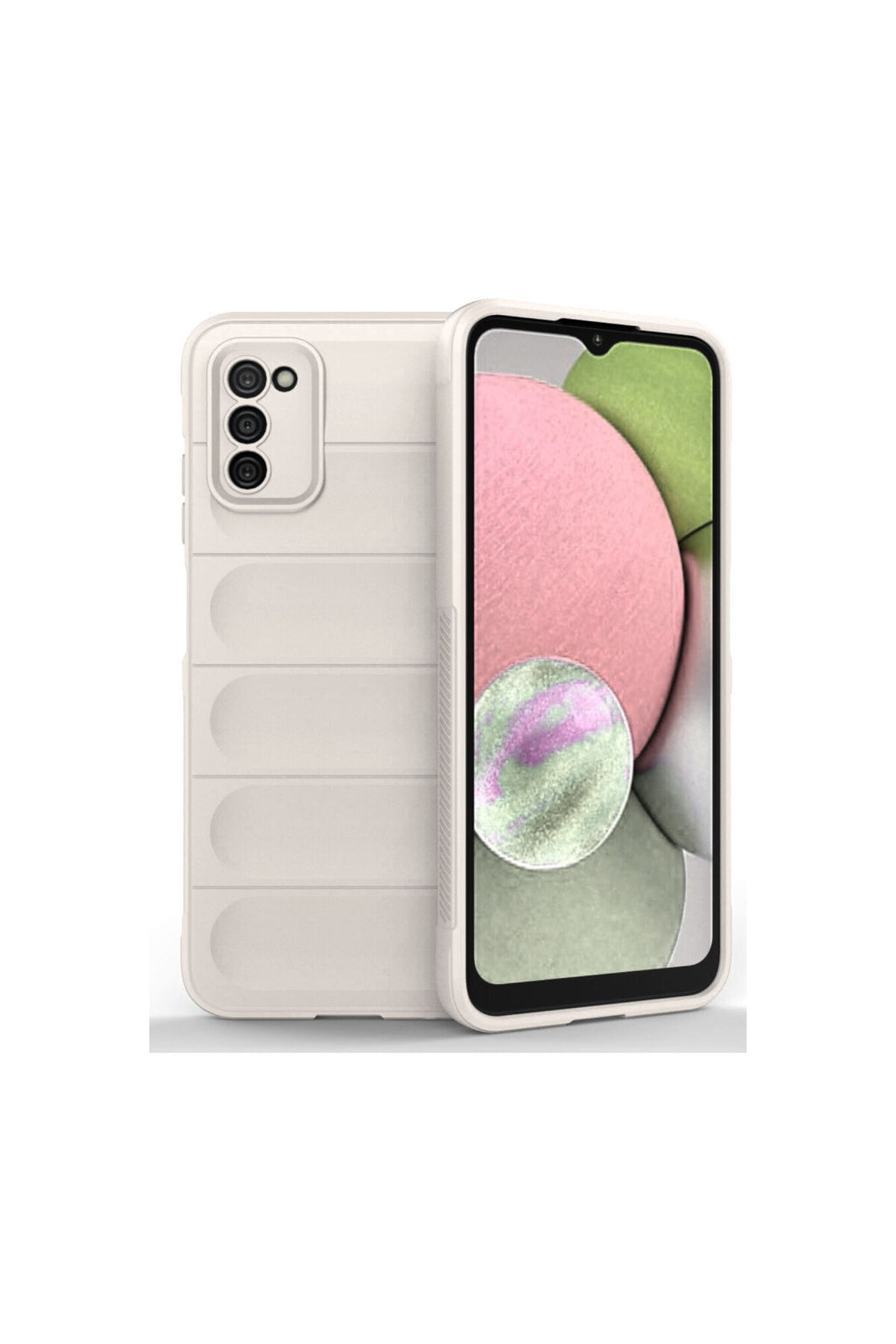 Samsung Galaxy A03S Uyumlu Kılıf Optimum Silikon - Krem