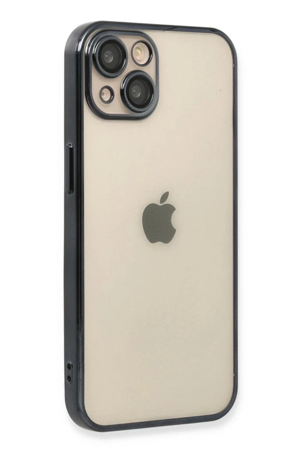 Apple iPhone 14 Plus Uyumlu Kılıf Lensli Silikon - Siyah