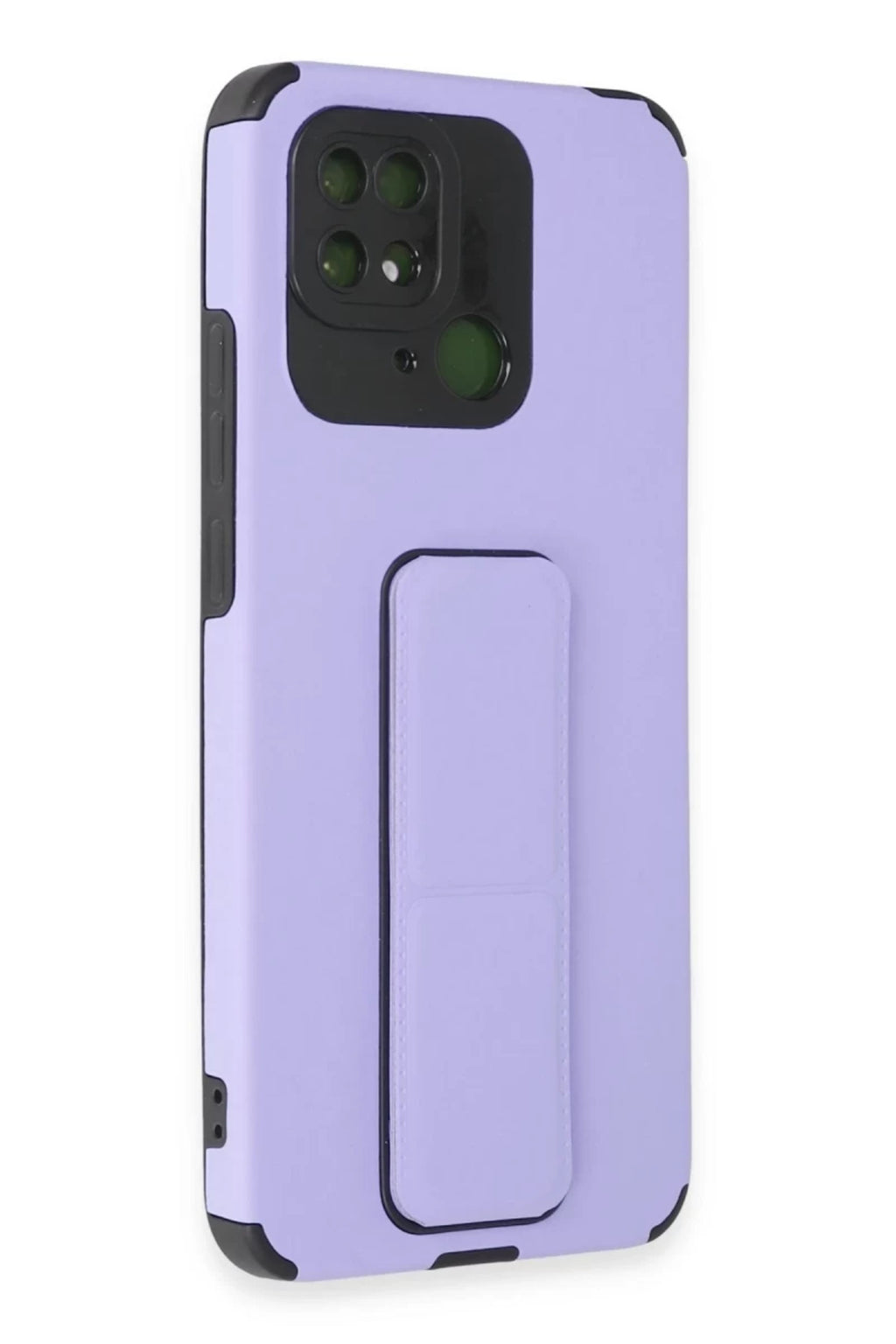 Xiaomi Redmi 10C Uyumlu Kılıf Mega Standlı Silikon - Lila