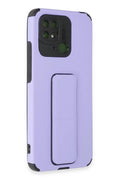 Xiaomi Redmi 10C Uyumlu Kılıf Mega Standlı Silikon - Lila