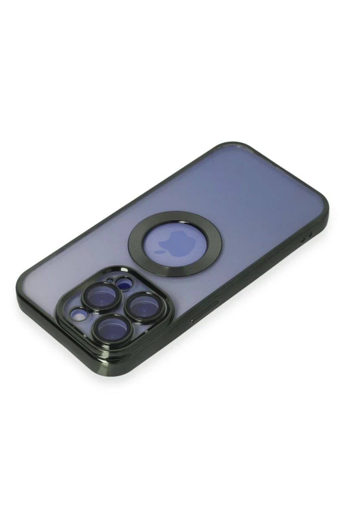 Apple iPhone 15 Pro Uyumlu Kılıf Slot Silikon - Köknar Yeşili