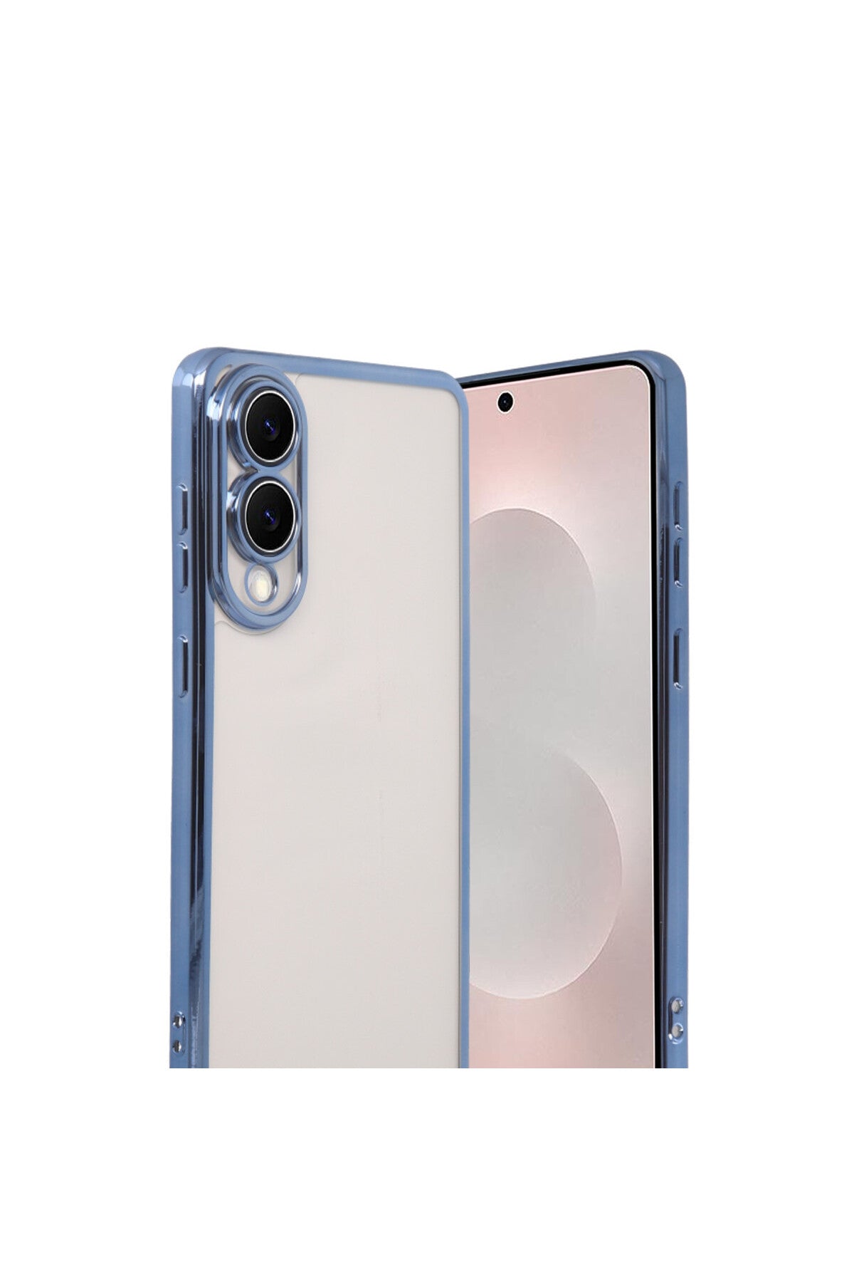 Samsung Galaxy S25 Uyumlu Edge Lensli Silikon - Açık Mavi