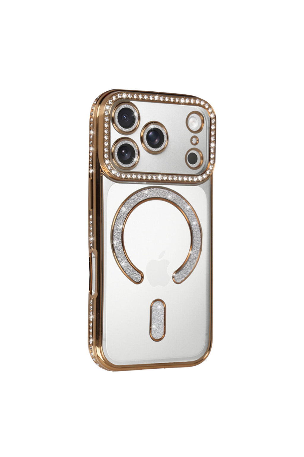 Apple iPhone 17 Pro Uyumlu Joke Simli Magneticsafe Kılıf - Gold