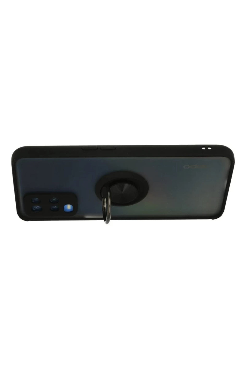 Oppo A54 4G Uyumlu Kılıf Montreal Yüzüklü Silikon Kapak - Siyah