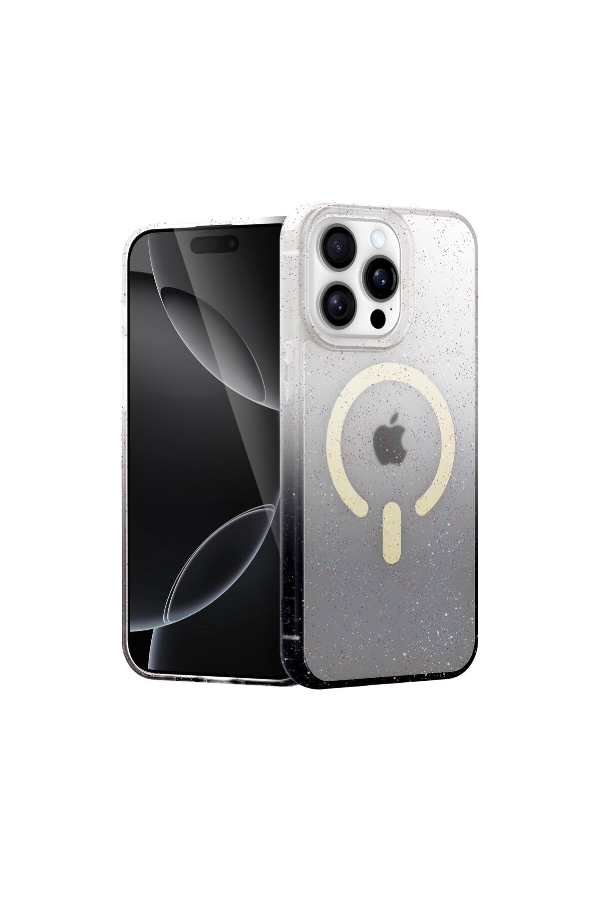 Apple iPhone 15 Pro Uyumlu Pummel Shiny Magsafe Kapak - Siyah