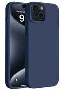 Apple iPhone 15 Plus Uyumlu Kılıf First Silikon - Lacivert