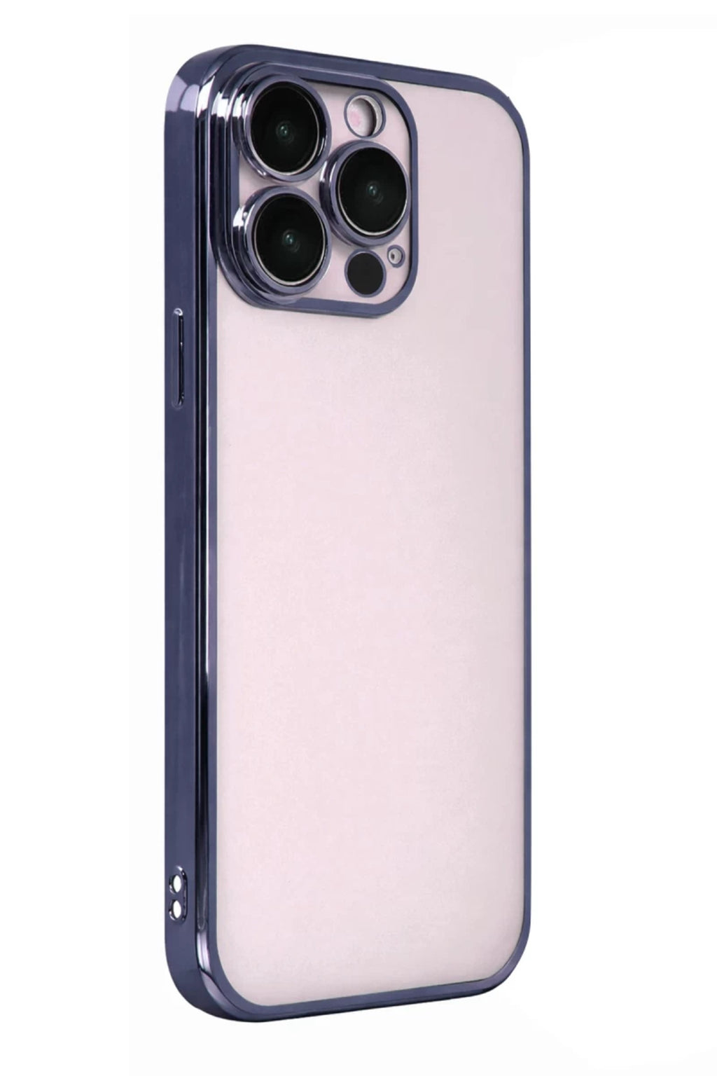 Apple iPhone 15 Pro Max Uyumlu Lensli Silikon - Lacivert