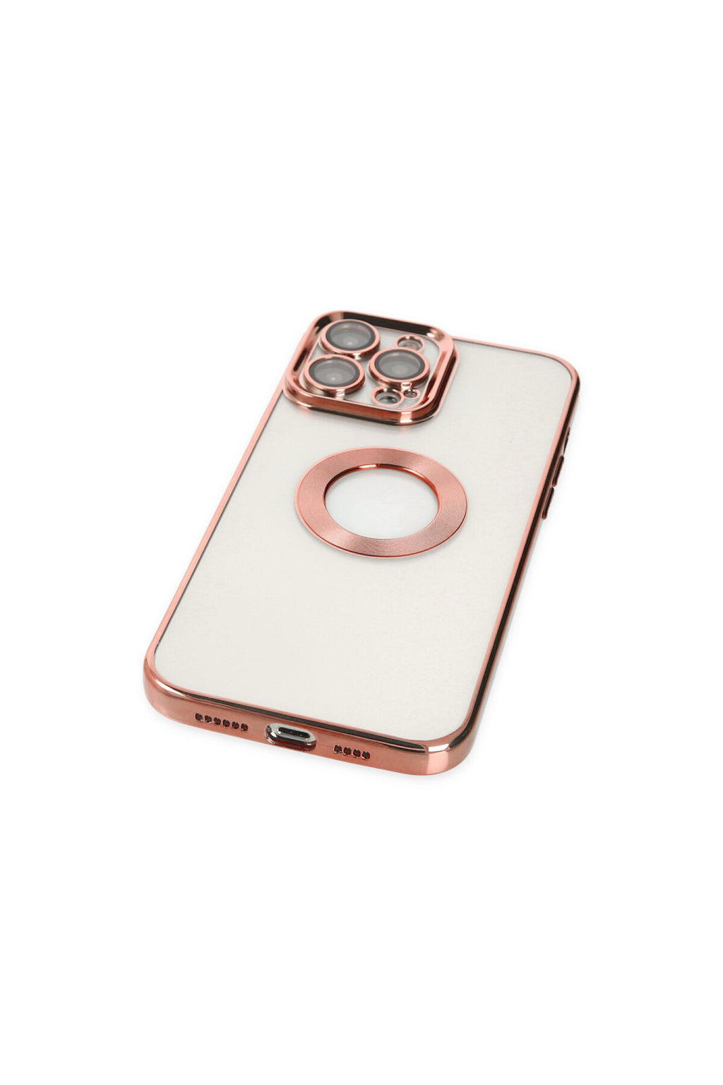 Apple iPhone 14 Pro Uyumlu Kılıf Slot Silikon - Rose Gold
